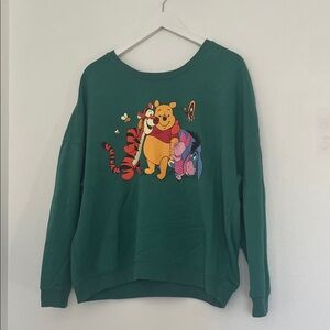 Disney Green Women's Sweater with Characters